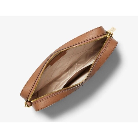 New Michael Kors Jet Set Large Printed Logo Crossbody Bag Vanilla - Picture 3 of 3